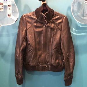 Vintage early 2000’s leather bomber jacket